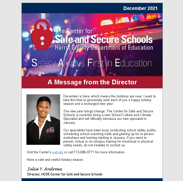 Image of the cover of the 2021 December CSSS newsletter.